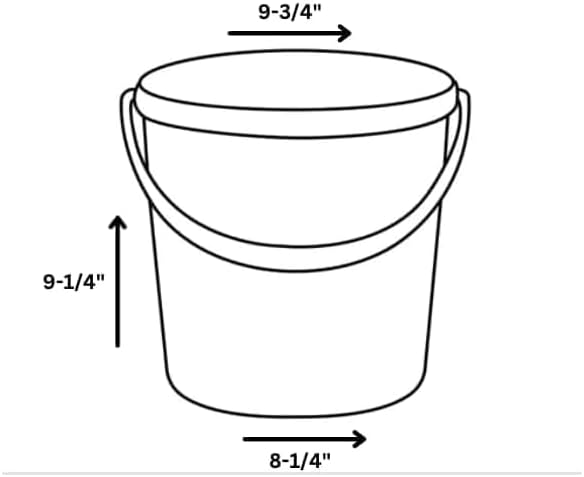 House Naturals 2 Gallon Purple Food Grade BPA Free Made in USA Bucket with Screw On Lid - Pack of 3 (Dark Green - White Lid)