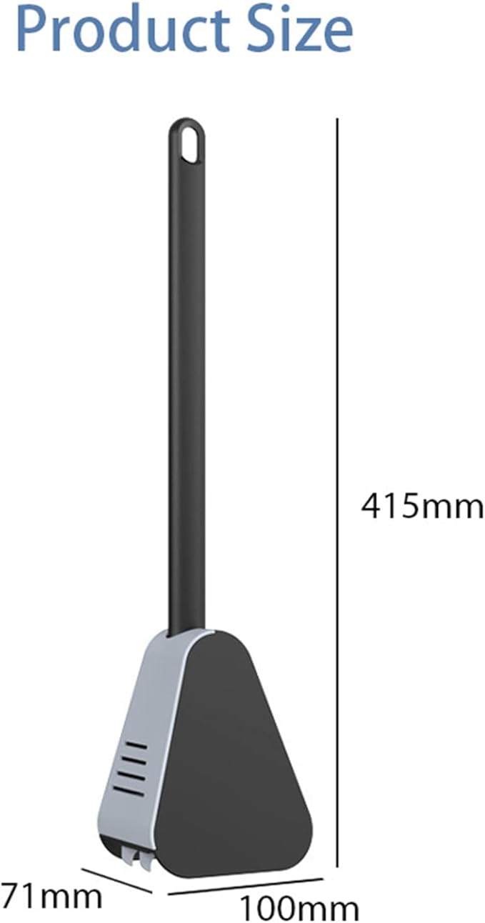 Golf Toilet Brush, Silicone Toilet Brush and Holder Set, Long Handled Toilet Brush, No Dead Corner (A(Without Cover))