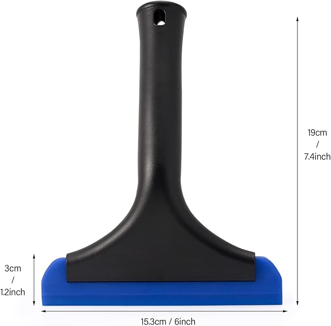 Gomake Small Silicone Squeegee Window Shower Squeegee Tool,Auto Water Blade for Car Windshield, Window, Mirror, Glass Door,Bathroom