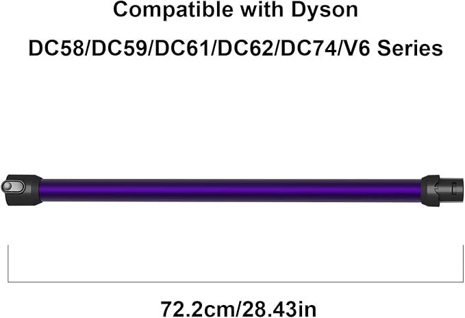 Replacement Wand Extension Tube for Dyson V6 /DC62/DC74 Models,Quick Release Wand Accessories Compatible with Dyson Cordless Stick Vacuum Cleaner of DC58/DC59/DC61/V6 Series (Purple)