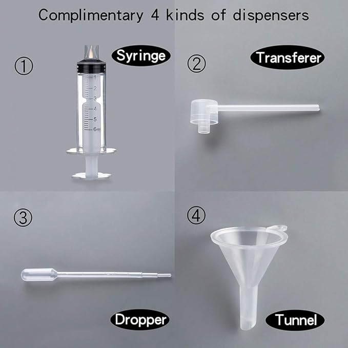 6 Pack 30ml / 1 Oz Transparent Refillable Perfume Bottle, Portable Square Empty Glass Perfume Atomizer Bottle Spray Applicator with 4 kinds of perfume dispenser(6 Pack 30ml / 1.01 oz. Transparent