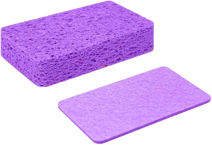 36 - Pack Non-Scratch Scrub Sponges - Sponges for Dishes and Washing Dishes, Cleaning Sponges for Kitchen Home and More(Purple)