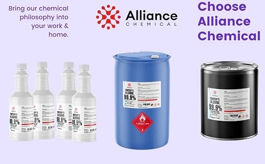 Isopropyl Alcohol 99.9% - ACS Reagent Grade - 4 Quarts w/Spray Tops - Ultra High Purity Lab Grade Solvent - Rubbing Alcohol for Medical, Lab Equipment & Electronics - Made in The USA