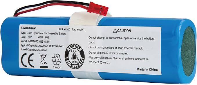 LINKCOMM PX-B010 Replacement Battery for iLife V3s Pro, V5s Pro, V8s, V80 Max, B5 Max Robot Vacuum