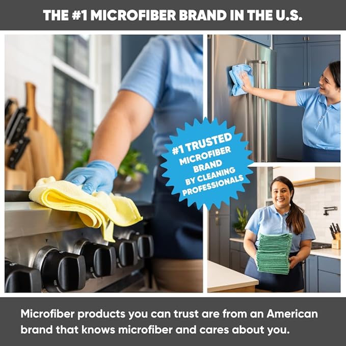 Microfiber Wholesale Dailies Microfiber Cleaning Cloths | 60-Pack (Beige) 12"x10" | Fits TowelNest Dispenser | Reusable, Absorbent, Washable | Eco-Friendly Paper Towel Alternative