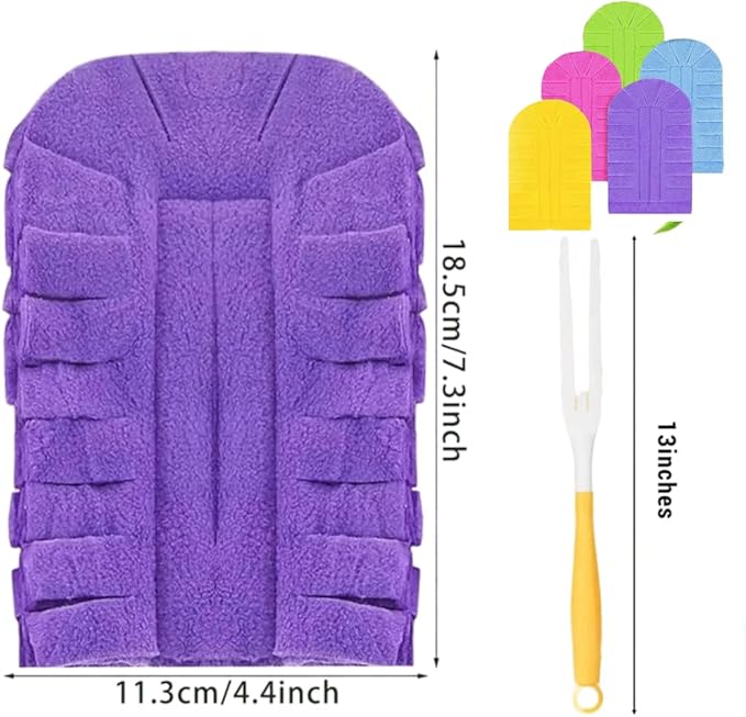 360° Electrostatic Duster Refills, Sustainable Choice for a Dust-Free Home, Washable & Reusable Duster Refills, for Furniture Electronics Blinds (1 Handle + 10 Refills)