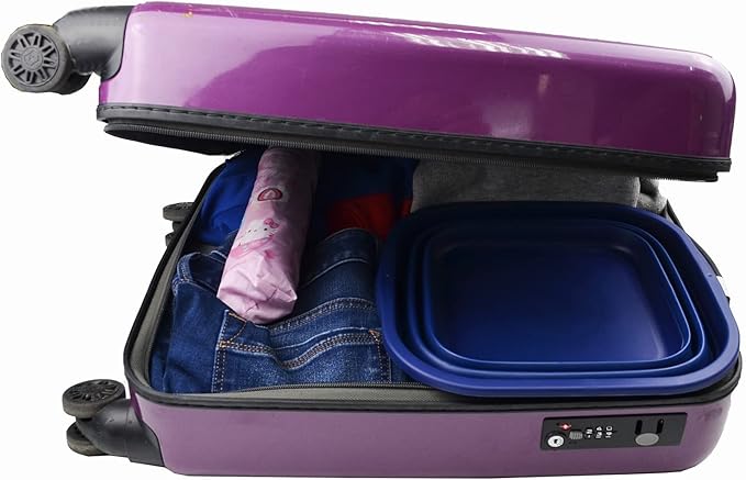 SAMMART 5.5L (1.4 Gallons) Collapsible Tub - Foldable Dish Tub - Portable Washing Basin - Space Saving Plastic Washtub (Royal Blue, 1)