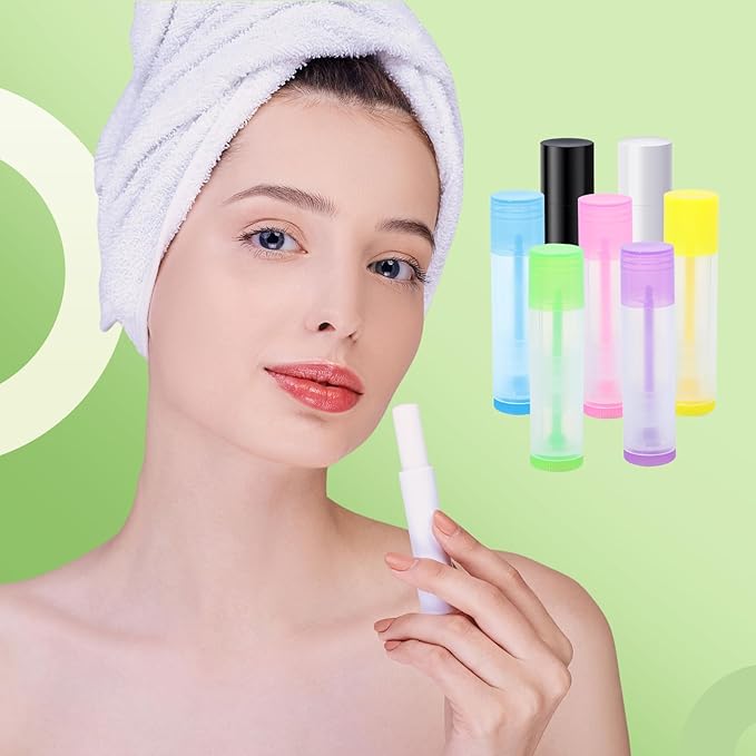 Lip Balm Crafting Kit, 50 Pieces Empty Lipsticks Filling Tubes Mold Handmade Set Pallet with Scraper, Lip Balm Tubes with Filling Tray and Spatula for Women Girl Cosmetics Makeup, Black