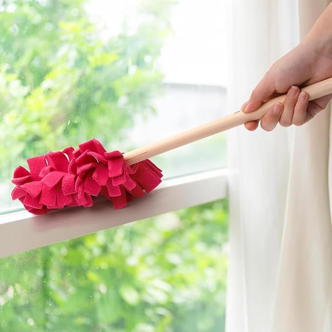 360° Electrostatic Duster Refills — The Sustainable Choice for a Dust-Free Home, Washable & Reusable, High-Density Microfiber (1 Handle + 3 Refills)
