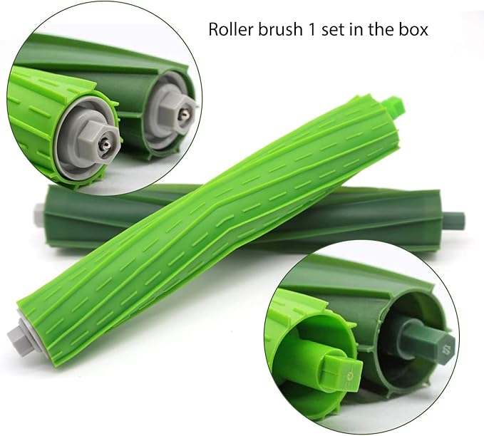JoyBros Replacement Parts Compatible with iRobot Roomba I, E & J Series i7 i7+ i2 i3 i3+ i4 i4+ i6 i6+ i8 i8+/Plus j7 j7+ E5 E6 E7:1 Set of Multi-Surface Rubber Brushes 4 HEPA Filters 4 Side Brushes