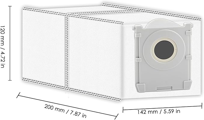 (5 Pack) X9 Pro Omni Replacement Dust Bags Compatible With ECOVACS DEEBOT T30C Omni/ T80 Omni/ T50 PRO Omni/ T50 MAX PRO Omni/ X8 Pro Omni Robotic Vacuum Cleaner, Accessories Kit