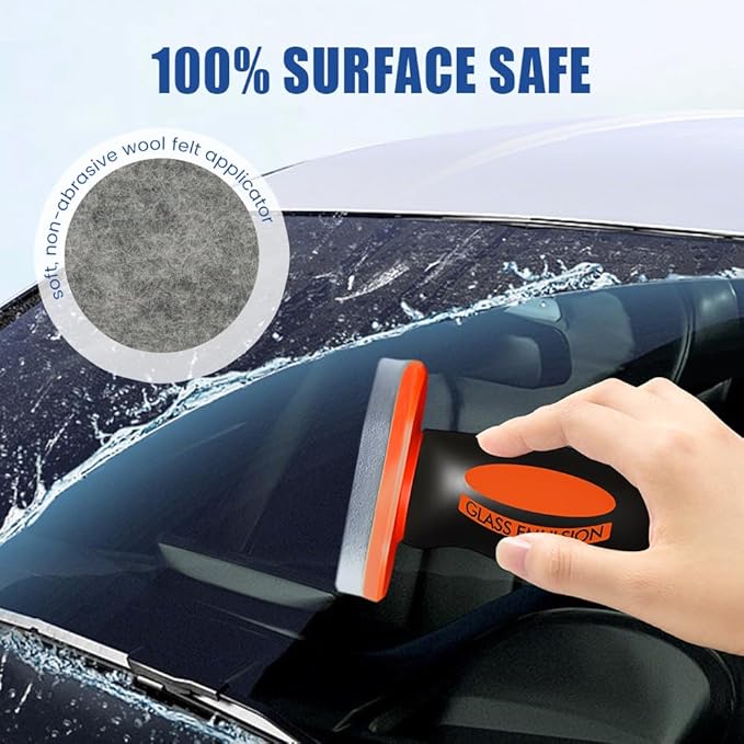 2025 Handheld Glass Oil-Film Remover, New Upgrade Emulsion Cleaner Glass Cleaning Board for Cars, Multifunctional Oil Film Remover for Windshield, Car Glass Brush for Car Maintenance (3, 300g)