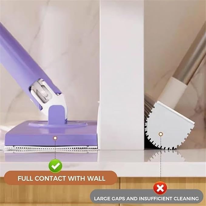 Convenient Cloth Changing Mini Mop + Magic Cleaning Cloth*6, Zero Touch Snap Grip Mini Mops for Wet & Dry Cleaning, Lightweight Snap for Corners (36in - W + Cloth*6)