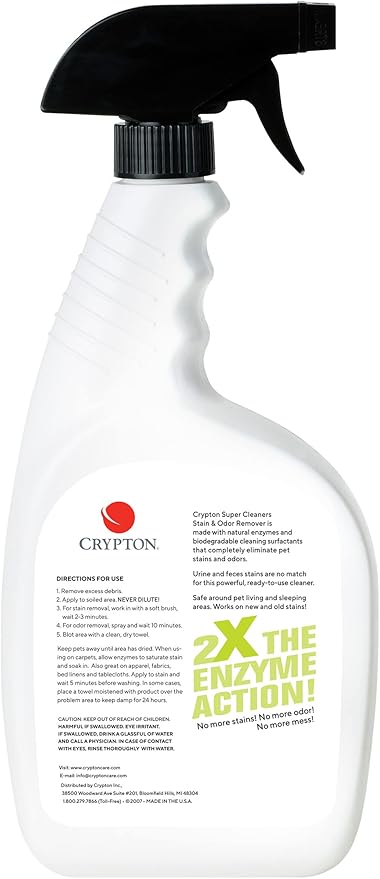 Crypton Mess Eliminator is a Natural Cleaner for Removing pet Stains (32 fl. oz)