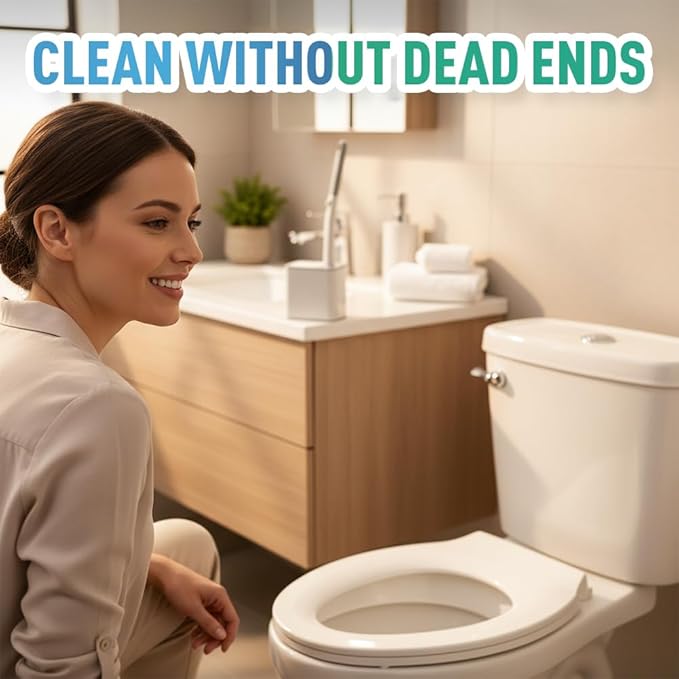 Disposable Toilet Brush, Toilet Brush Holder, Compact Wall Mounted DisposableToilet Cleaning System for Modern Bathrooms, Hygienic Toilet Cleaner for Families (Ocean Scent-6PCS)