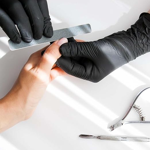 ForPro Disposable Vinyl Gloves, Black, Industrial Grade, Powder-Free, Latex-Free, Non-Sterile, Food Safe, 2.75 Mil. Palm, 3.9 Mil. Fingers, X-Large, 100-Count