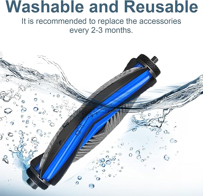 Homruich Main Brush Accessories for Ecovacs T50 Max Pro Omni and X9 Pro Omni Robot Vacuum Cleaner, T50 Max Pro Omni Replacement