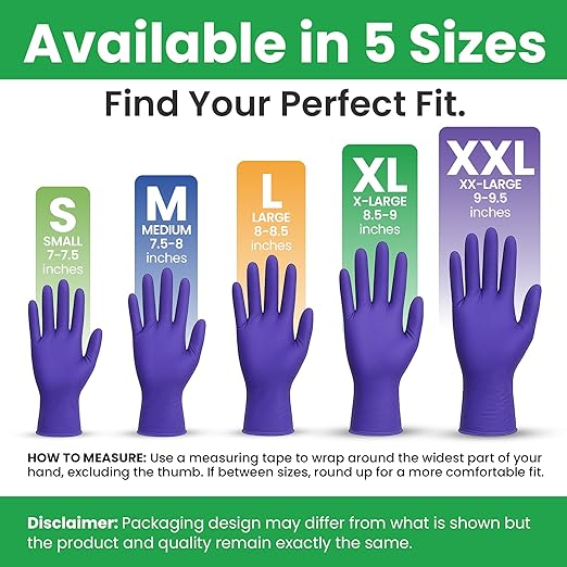 SafeWay Nitrile Gloves, 2000 Ct, X-Large, Powder-Free, Latex-Free, All-Purpose, Professional Disposable Gloves with Textured Fingertips for Medical Use, Food Prep, Cleaning, Tattoo & More