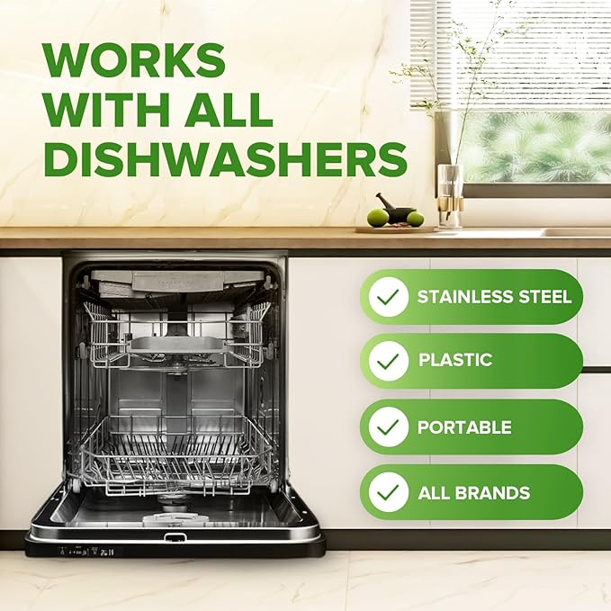 Renuv Dishwasher Cleaner + Garbage Disposal Cleaner - Heavy Duty Kitchen Appliance Deep Cleaning, Descaling and Deodorizing, (12 Tablets of each)
