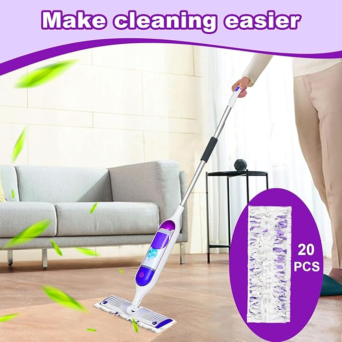 Pure Realm 48 Pack PowerMop Refills Pads for Swiffer PowerMop Multi-Surface Mops and PowerMop Wood Mops,Disposable mop Pads Replacement for Floor Cleaning.