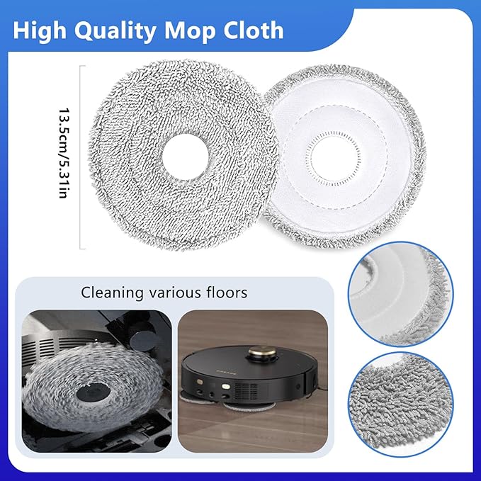 X40 Ultra /L40 Ultra/X40 Master Replacement Part for Dreame,Mova P50 Pro Ultra/Mova P10 Pro Ultra accessories,2 Rubber Main Brush,8 Mop Pads,6 Activated Carbon Dust Bag,4 Carbon Filters-29 PCS