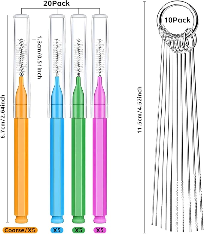 uadbau Shower Head Cleaner Tool Set, Multi-Size Shower Head Cleaning Brush for Small Hole Anti-Clogging Nozzle with Storage Boxes, Picks Fitting Nozzle Unclogger for Household Bathroom (30 Pcs)
