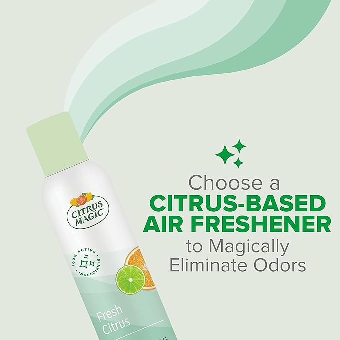 Citrus Magic Natural Odor Eliminating Air Freshener Spray, Fresh Citrus, 6-Ounce (Pack of 3)