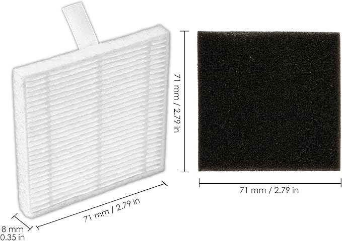 (4 Pack) T20+ HEPA Filters and Foam Filters Compatible With Airrobo T20+ Robot Vacuum Cleaner, Filter Kit, Replacement Parts 4 Filters, Filters Accessories Kit