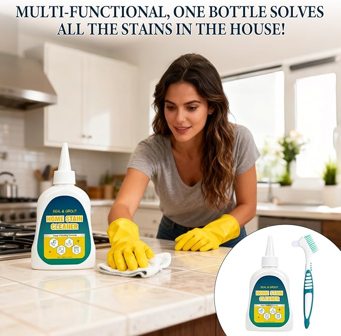 Deep Cleaning Gel – Home Stain Cleaner Gel, Washing Machine Grout Cleaner For Tile Gaps, Washing Machine Seals, Fridge Rubber, Sink And Bathroom