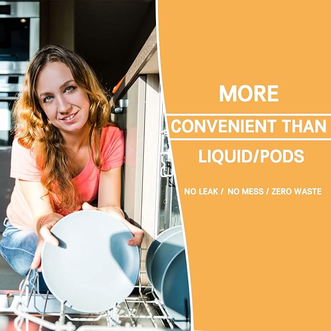 Dishwasher Detergent Sheets Fresh Breeze 120 Loads 2 Pack Liquid-less Convenient Pods Pacs Powder Earth-friendly