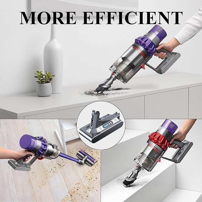 BOTKK Premium Replacement for Dy/Son V10 Battery SV12 Compatible with V10 Cyclone Animal Absolute 242151 Fluffy Motorhead Total Clean Cordless Stick Vacuum Cleaner (Not Fit SV10)