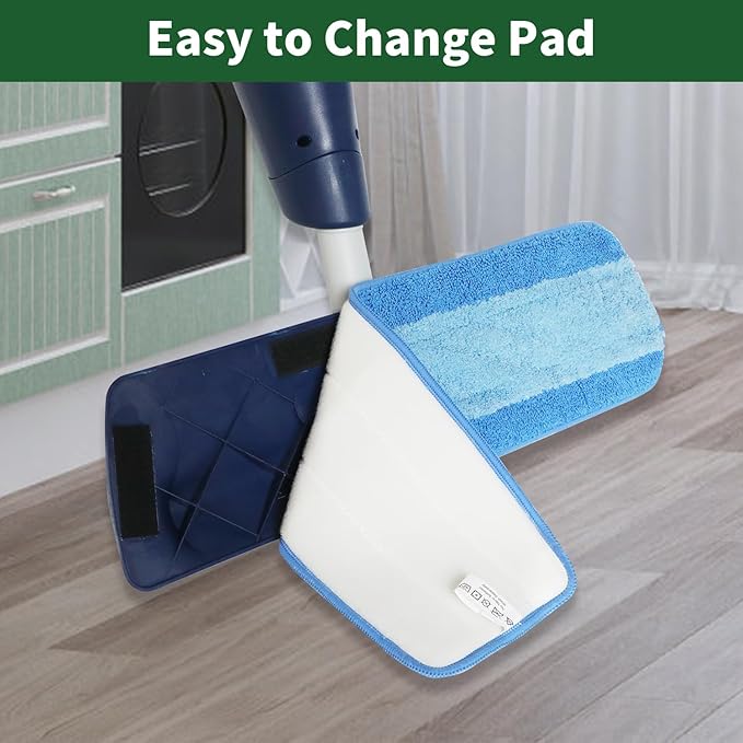9 Pack Microfiber Cleaning Pads for Bona Mop, Reusable Microfiber Mop Pads for 18 Inch Mop, Hardwood Floor Replacement Cleaning Mop Pads, Machine Washes