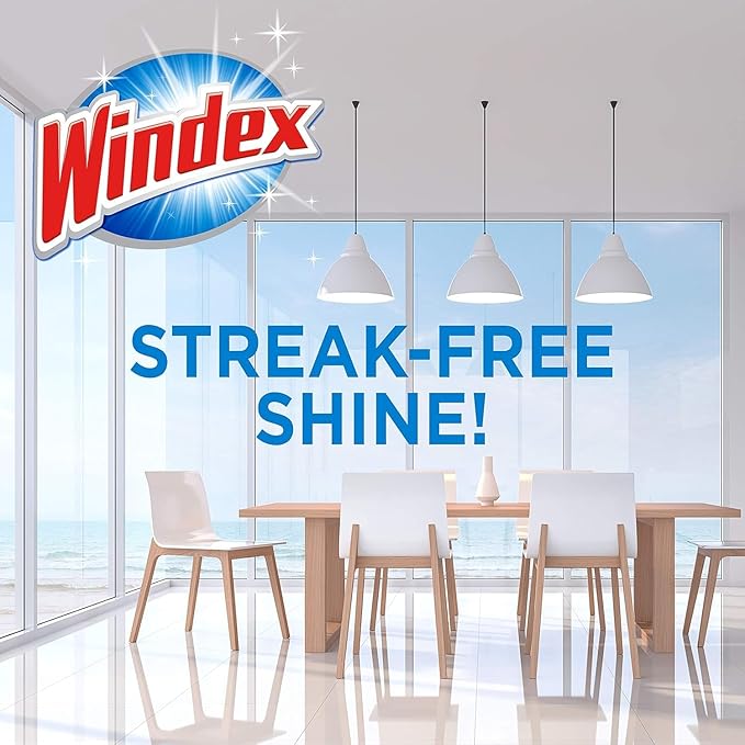 Pledge Expert Care Wood Wipes & Windex Ammonia-Free Glass Cleaning Wipes Bundle, 24ct Lemon Scent Wood Wipes & 25ct Ammonia-Free Glass Wipes for Surface Cleaning