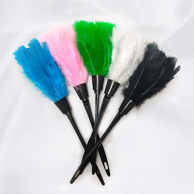 14 Inch Turkey Feather Duster – Lightweight Cleaning Brush for Home, Office, Furniture, Blinds, and Electronics(Pink)