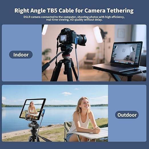 240W for Thunderbolt 5 Cable Right Angle 5 ft, 120Gbps Bandwidth, 80Gbps, Dual 8K, 4K 540Hz, Triple 4K 144Hz for iPhone 17, Thunderbolt 4, USB4, SSD, MacBook M4 Pro, Dock, eGPU, Mac mini M4 / M4 Pro