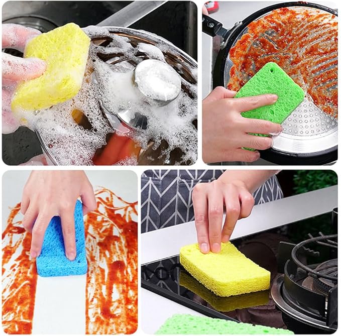 36 - Pack Non-Scratch Scrub Sponges - Sponges for Dishes and Washing Dishes, Cleaning Sponges for Kitchen Home and More(Green)