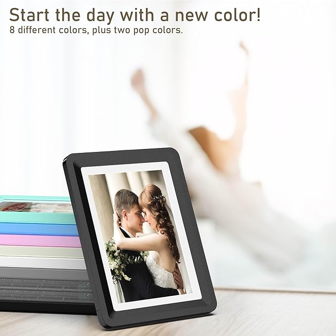 10-Pack 5x7 Picture Frame or 4x6 with Mat – Shatterproof Plastic Photo Frame for Family, Nursery & Playroom, Wall & Tabletop Picture Frames for Home or Office, Safe Lightweight Design, in Mixed Colors