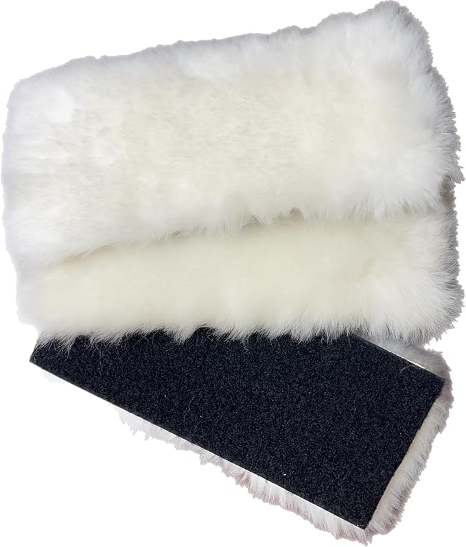 Tru Lamb Genuine Lambwool 9" Flat Mop, 3 Refill Pads ONLY, Hardwood, Laminate, Tile & Ceramic Floors, Wet & Dry Use