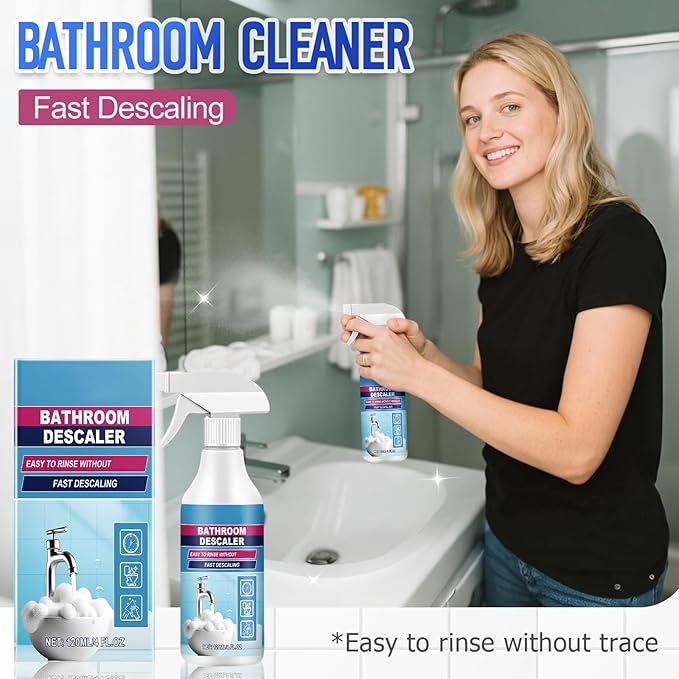 Bathroom Descaler Foam Cleaner, 2025 New Bathroom Descaler, Stubborn Stains Cleaner, All Purpose Bathroom Cleaner Spray for Home Kitchen, 4Floz/120ml (3)