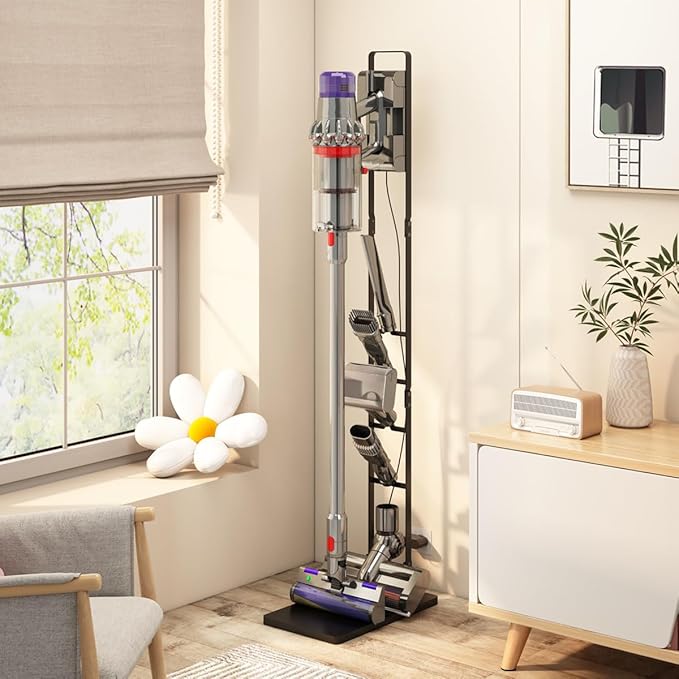 Foho Vacuum Stand, Storage Bracket Stand Holder, Stable Vacuum Stand Compatible with Dyson V15 V11 V10 V8 V7 V6 Handheld Cordless Vacuum Cleaners & Accessories & Attachments