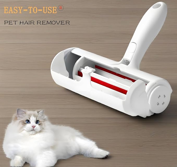 CLPCLP Roller Pet Hair Removal Tool,Reusable Lint Roller - Cat and Dog Hair Remover for Furniture,Dog Brush for Shedding,Portable Multi-Surface Fur Removal Tool (Sofas,Carpets,Clothing,Bed Sheet)