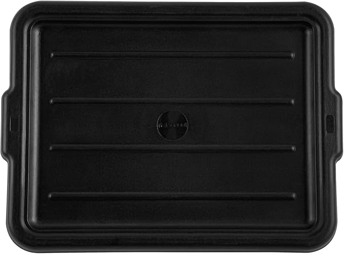 Restaurantware-LID ONLY: RW Clean 23.2 Inch x 16.9 Inch Bus Tub Lid, 1 Snap-On Lid For Bus Box - With Handles, Black Plastic Restaurant Tub Lid, Bus Tub Sold Separately