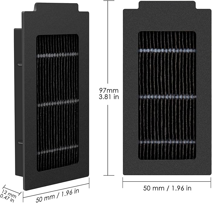 (4 Pack) T50 Pro Omni Replacement HEPA Filters for ECOVACS DEEBOT T50 Pro Omni/ T50 Omni/ T30C Robot Vacuum, Accessories Kit, Upright Filter, Vacuum Filter (NOT FOR T50 Max Pro Omni)