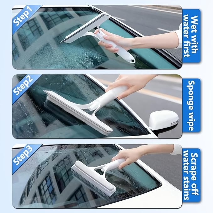 3 in1 Window Cleaner Squeegee,Window Squeegee with Spray Bottle,Best Window Spray Squeegee for Car,Kitchen,Home Windows