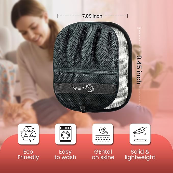 Pet Hair Removal Glove for Dogs & Cats, Newly Reusable Electrostatic Pet Hair Gloves, Pet Hair Remover Tool