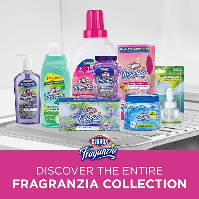 Clorox Fraganzia Crystal Beads Air Freshener in Island Orchid Scent - Long-Lasting Room Deodorizer - Odor Eliminator Gel Beads to Freshen Home, Car, or Office, 12 Fl Oz - 12 Pack