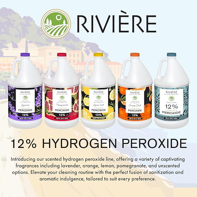 Rivière 12% Scented Hydrogen Peroxide, Gallon, Lemon