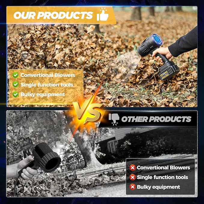 2025 Upgraded Portable Dust Cleaner,Compressed Air Duster with Adjustable Speeds,Handheld Electric Dust Blower,Mini Jet Dry Blower Fan, for Cleaning, Camping, Outdoor