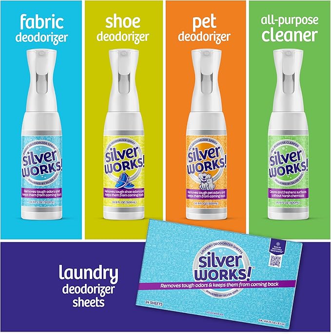 Deodorizer Laundry Odor Eliminator For Clothes - Natural Silver Ion Infused Washer Sheets - Laundry Deodorizer Odor Eliminator - Lasting Laundry Odor Remover Dryer Deodorizer –24 Loads