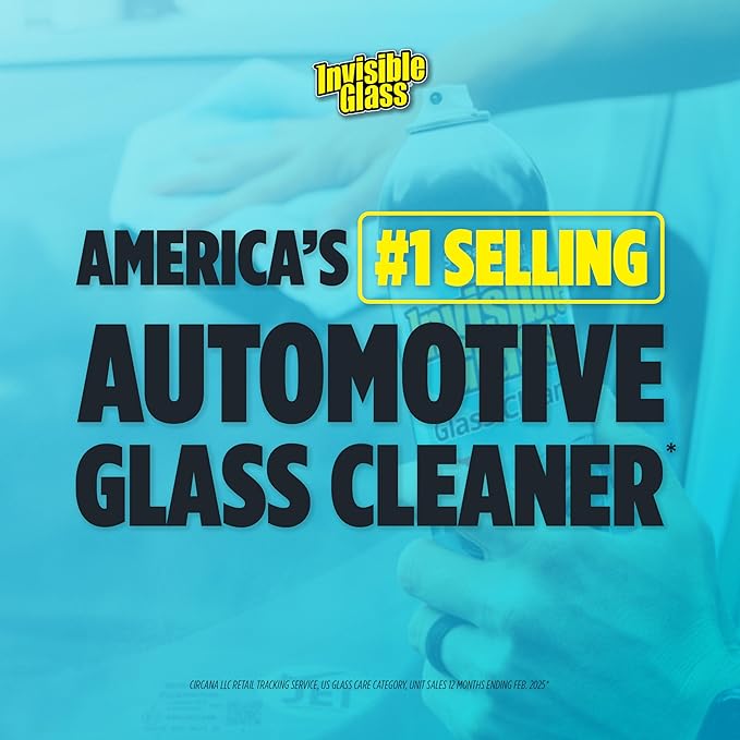 Invisible Glass 92164-4PK Premium Glass Cleaner Spray for Car Windshields and Windows, Automotive and Home Window Cleaner, Streak-Free, Ammonia-Free, Tint-Safe – 22 fl oz (Pack of 4)